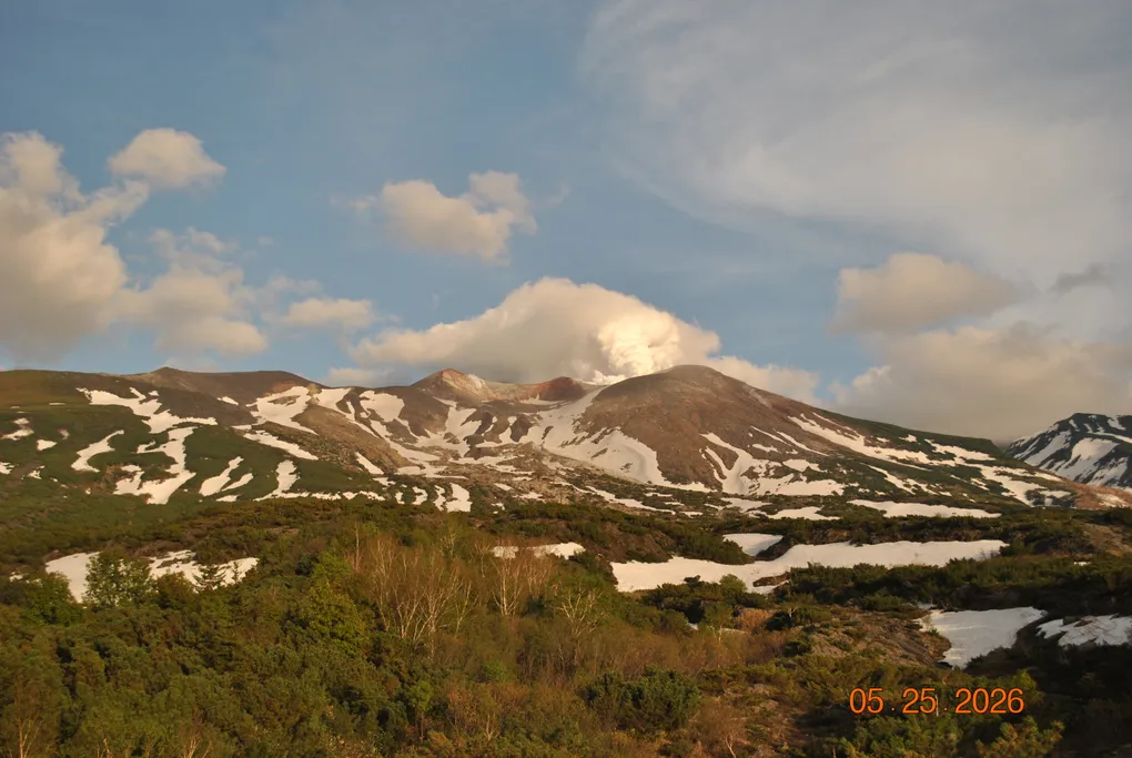 The lookout near Biei, with Mt. Asahidake out in the distance. We'd be standing on top of it the next day.