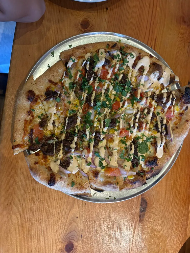 The seasonal Mexican flatbread at Flatbread Company. Worth the 30 minutes of parking.