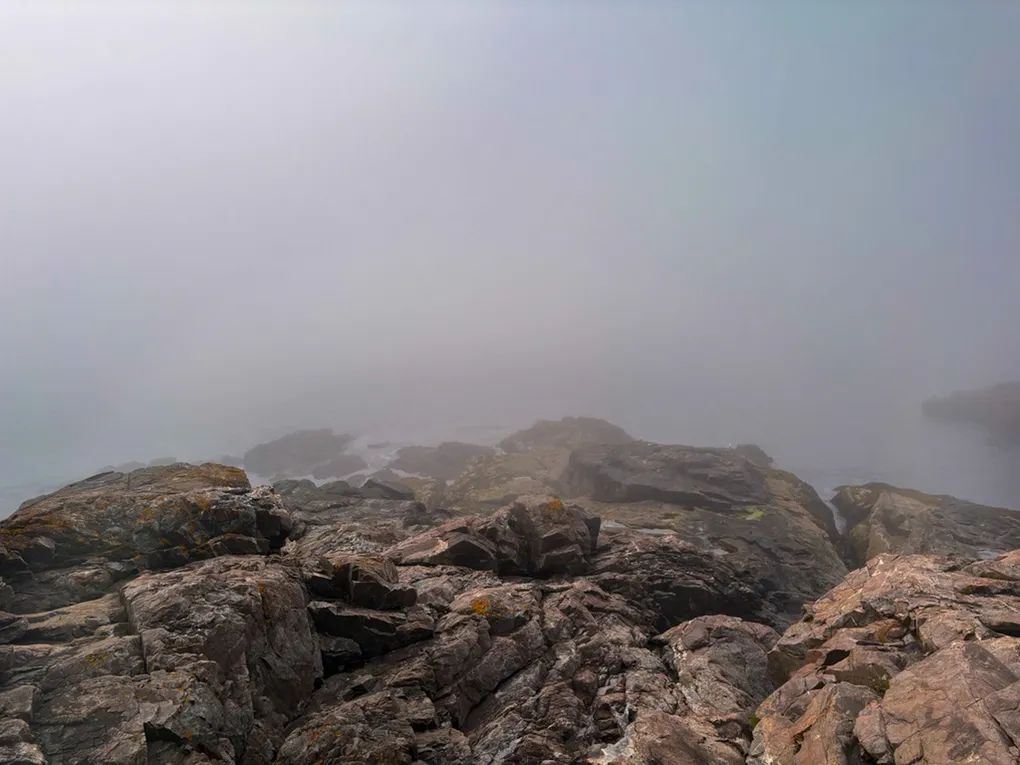 The Great Head Trail, with the clouds rolling back in.