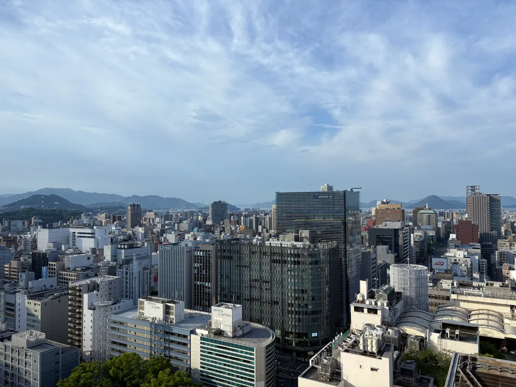 Hiroshima the next morning, right before we caught the train out. We'll be back for real next time.