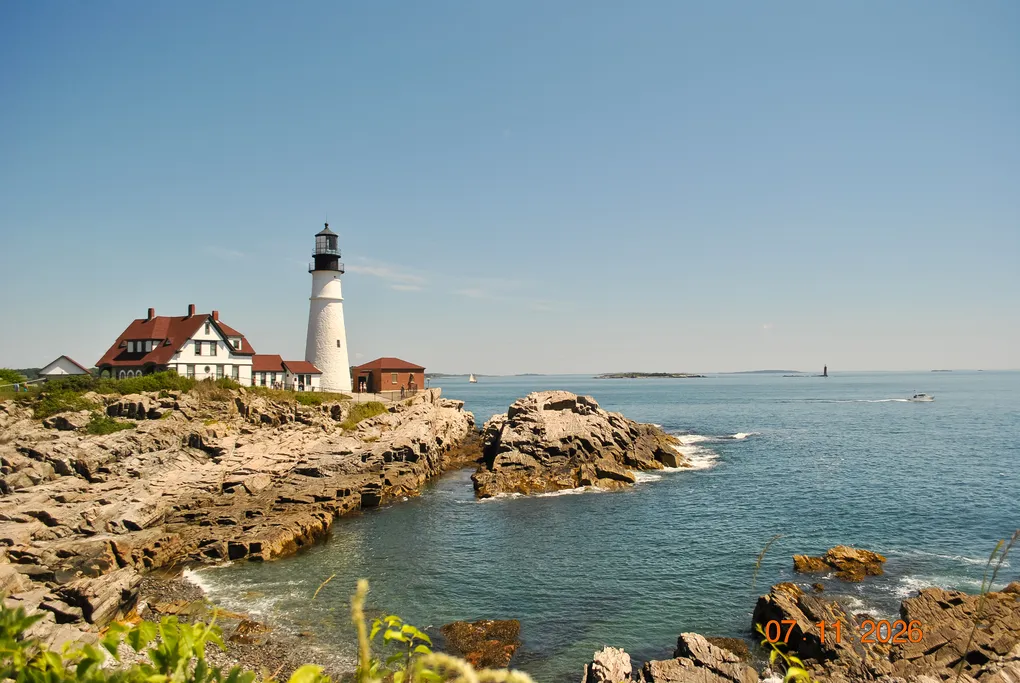 The Portland Head Light, which is basically the Maine screensaver.